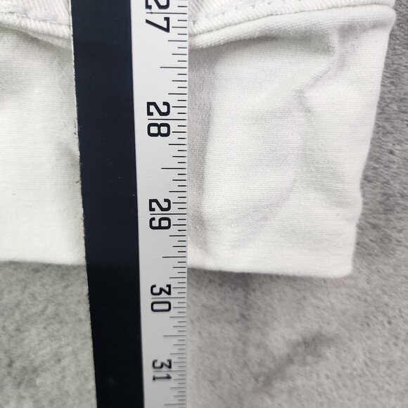 Women's White Cato Distressed Rolled Cuff Jeans Rhinestone Button Mid Rise 4 - Picture 14 of 15